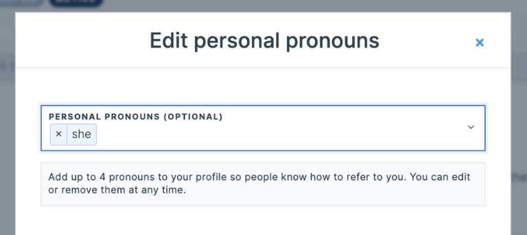 add up to four pronouns to your profile