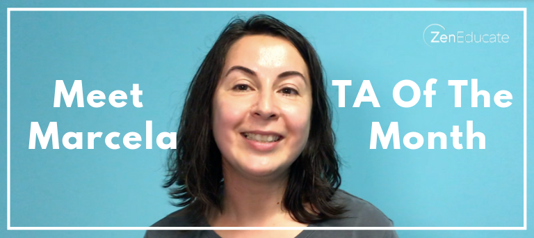 Meet our TA of the month - Marcela 